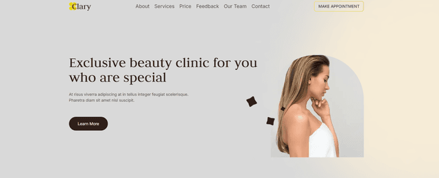 Site institucional para clínica de estética